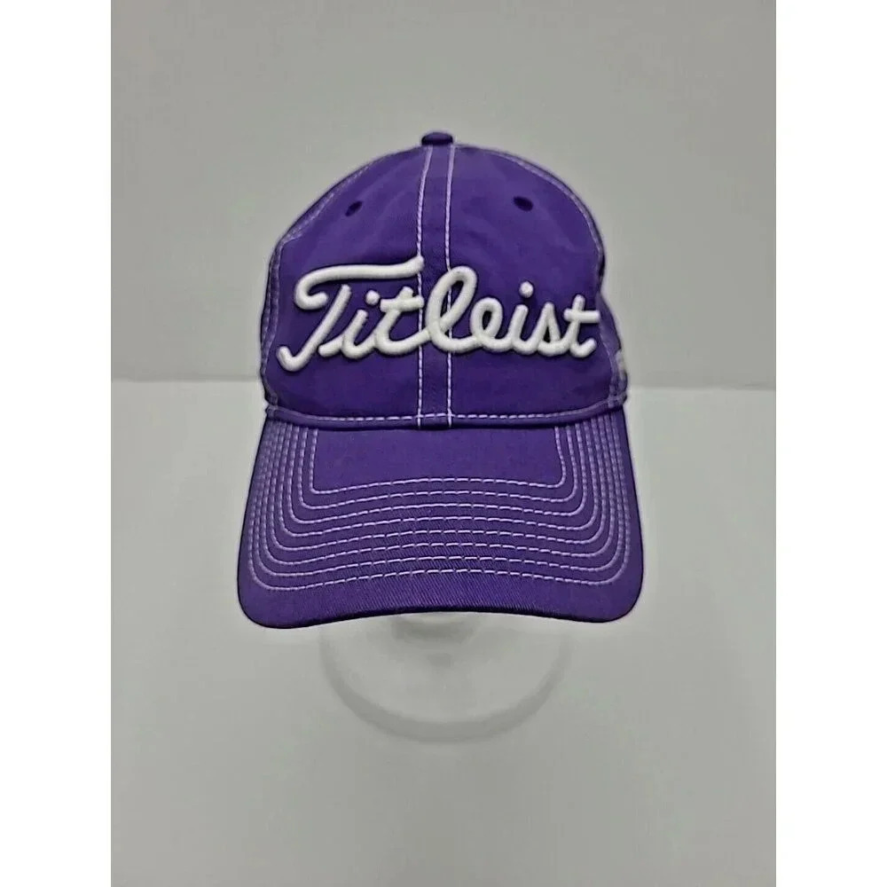 Titleist Women's Hat Purple Embroidered Baseball Cap Adjustable Pro V1 FJ